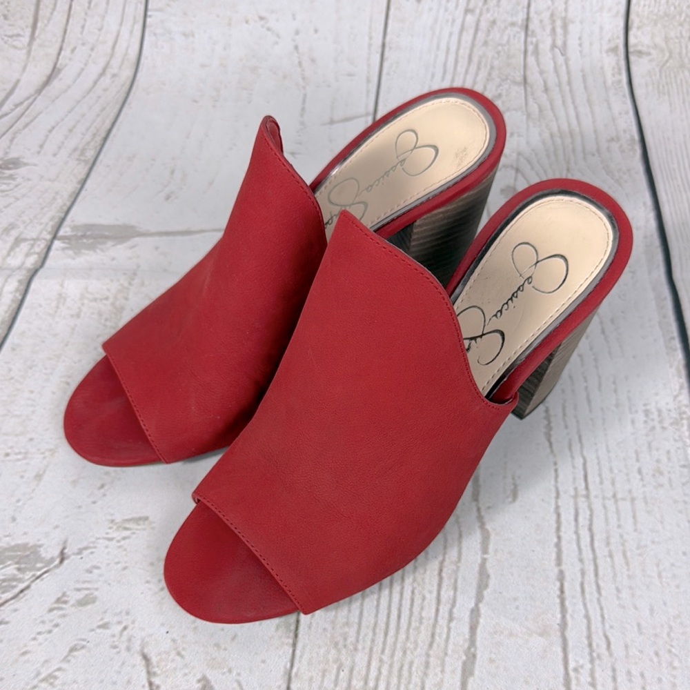 Jessica Simpson Red Mules 👠